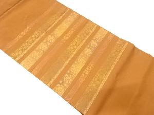 横段に花唐草模様織り出し名古屋帯